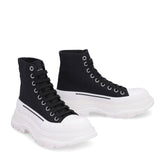 Alexander McQueen Black Canvas High Top Sneakers